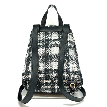 Top Quality Chanel Nylon Backpack Tweed Black White