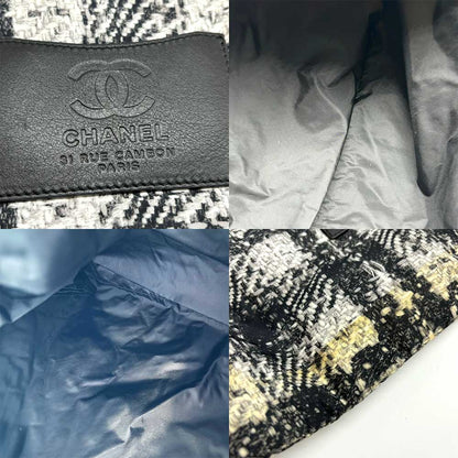 Top Quality Chanel Nylon Backpack Tweed Black White