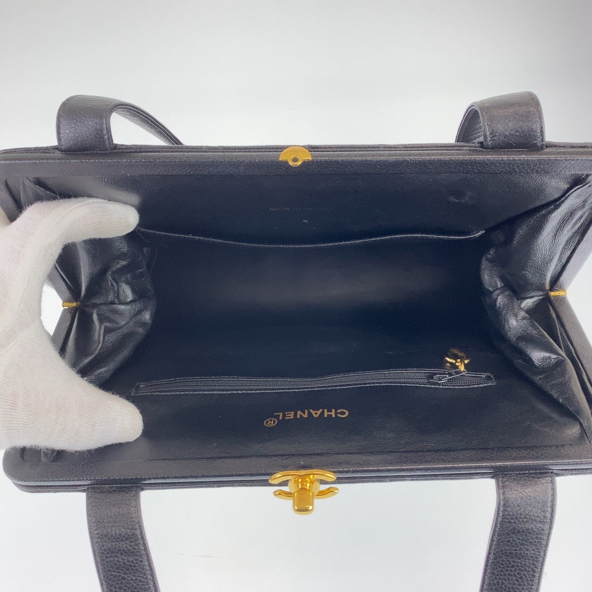 Top Quality Chanel Vintage Caviar Skin Tote Bag