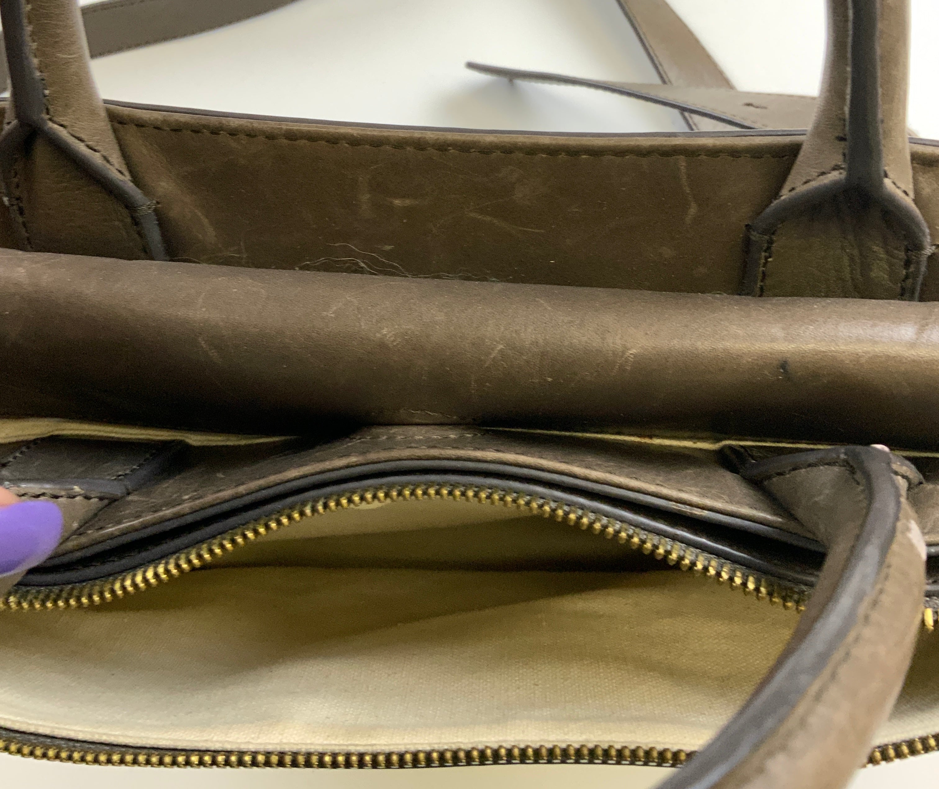 Handbag Leather By Margot. Size: Medium