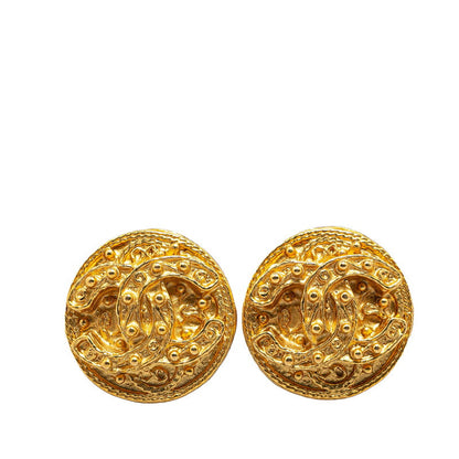 Top Quality Chanel Coco Mark Gold Earrings