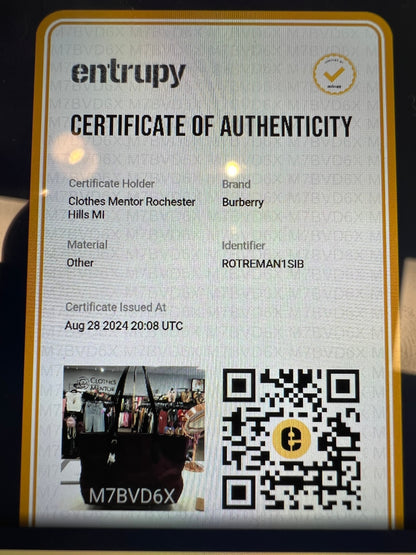 Tote Luxury Designer By Burberry. Size: Medium