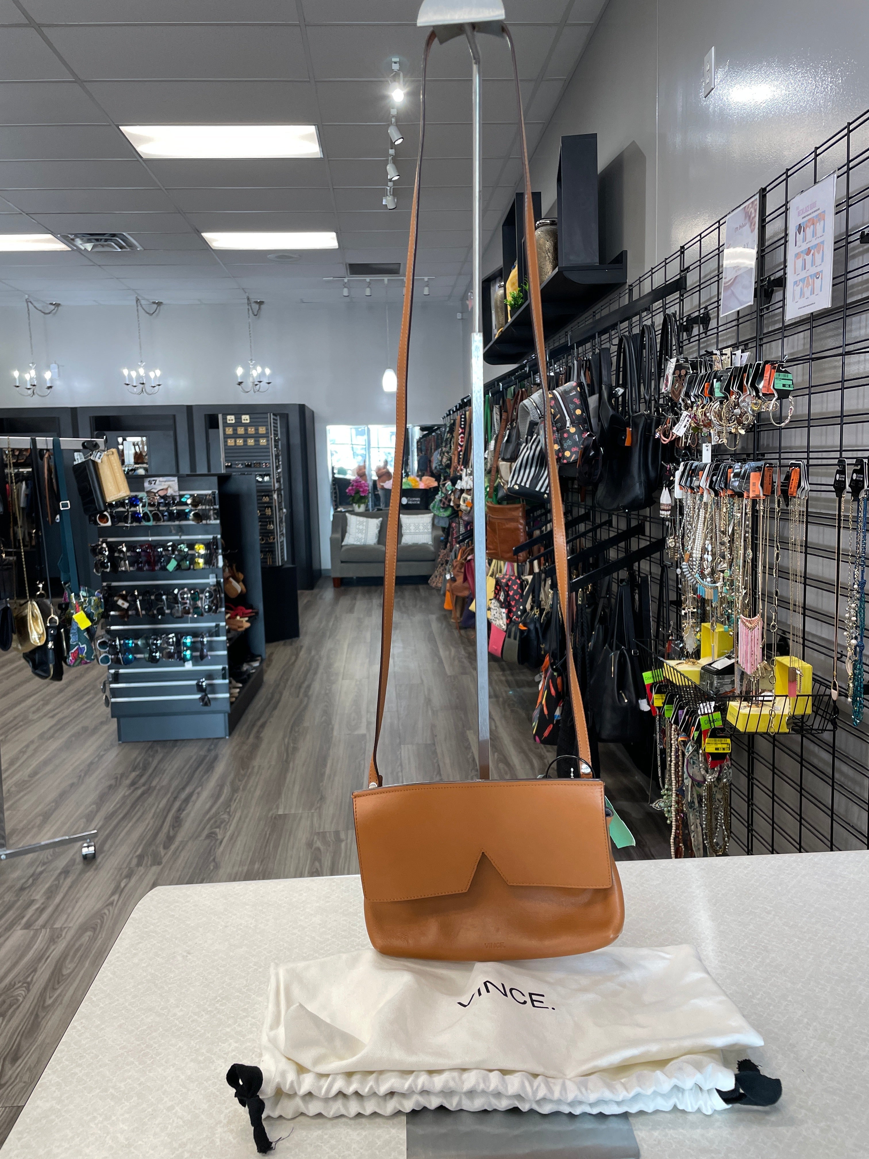 Crossbody Leather By Vince. Size: Medium