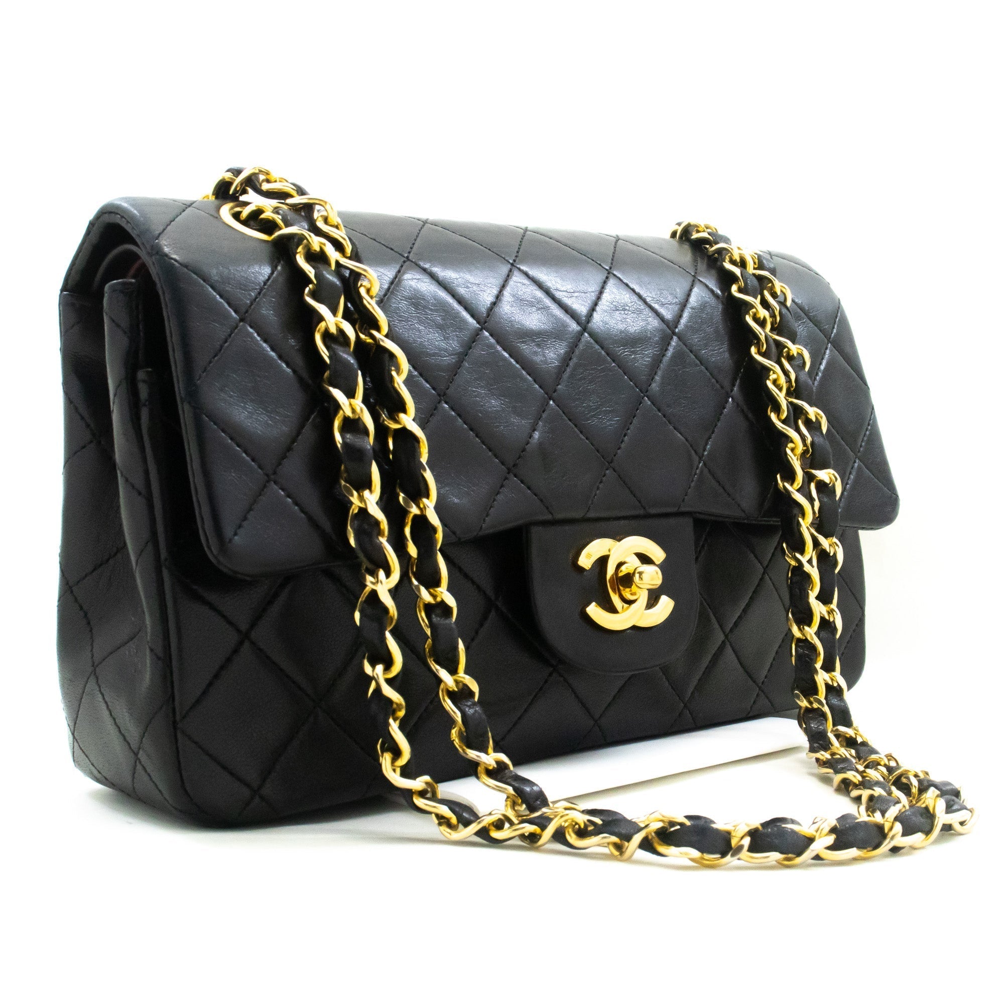 Top Quality Chanel Classic Double New 9 Chain Shoulder Bag Black Lambskin