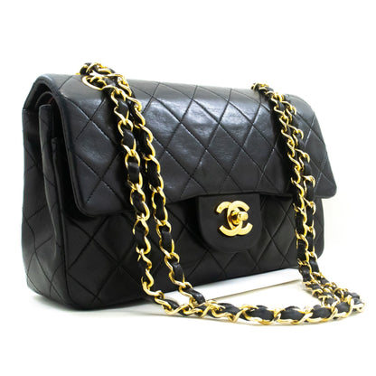 Top Quality Chanel Classic Double New 9 Chain Shoulder Bag Black Lambskin