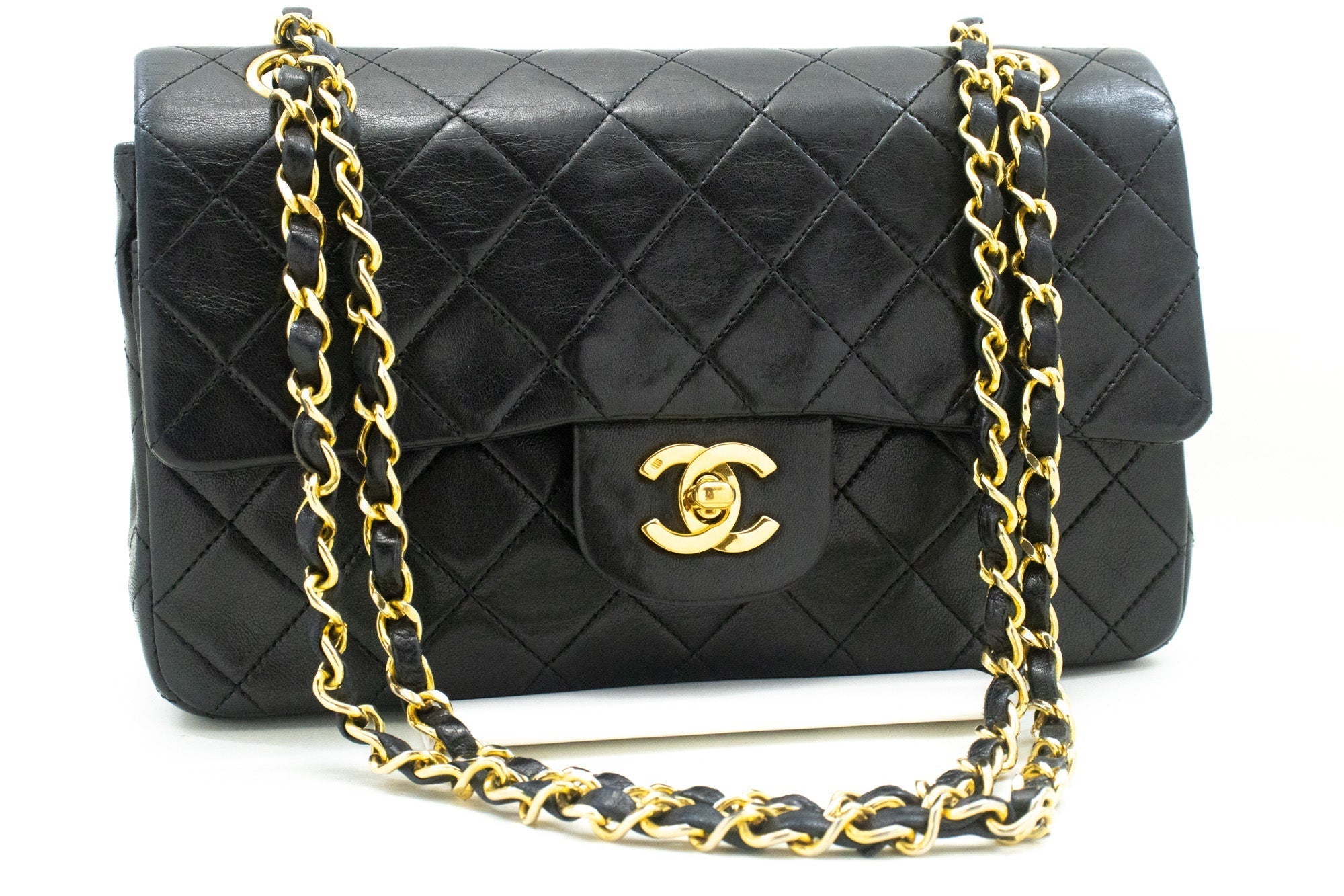 Top Quality Chanel Classic Double New 9 Chain Shoulder Bag Black Lambskin