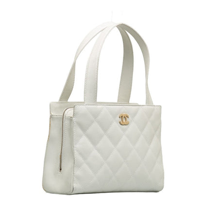 Top Quality Chanel Top Quality Chanel MATRESSE HANDBACK RAMSKIN WHITE LADY'S HANDBACK