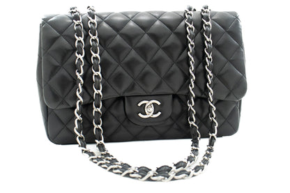 Top Quality Chanel Classic Large 11 Chain Shoulder Bag New Black Lambskin