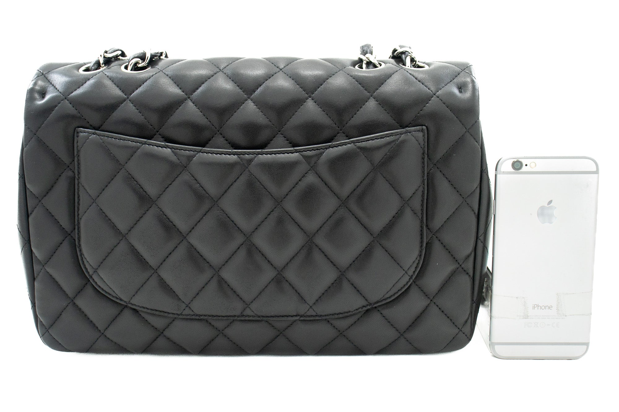 Top Quality Chanel Classic Large 11 Chain Shoulder Bag New Black Lambskin