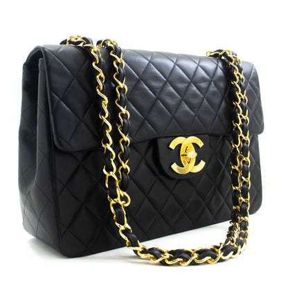Top Quality Chanel Classic Large 13 New Chain Shoulder Bag Black Lambskin