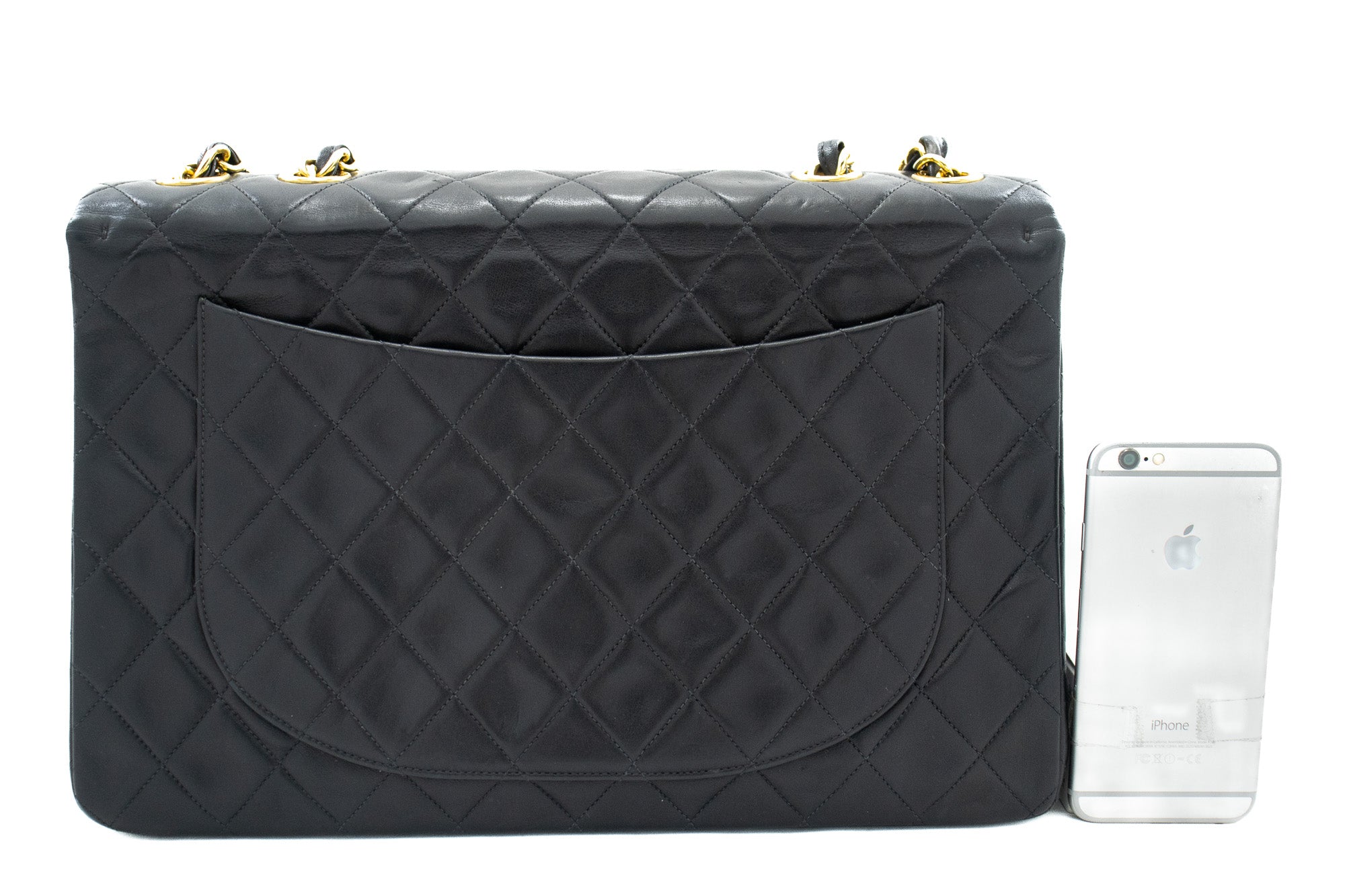 Top Quality Chanel Classic Large 13 New Chain Shoulder Bag Black Lambskin