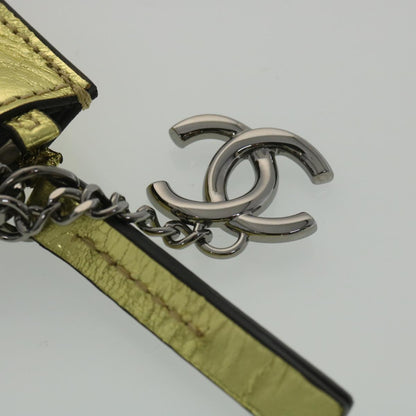 Top Quality Chanel Clutch Bag Metallic Leather Gold A82164 CC Auth 38172