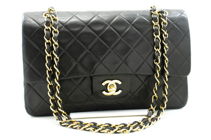 Top Quality Chanel Classic Double New 10 Chain Shoulder Bag Black Lambskin