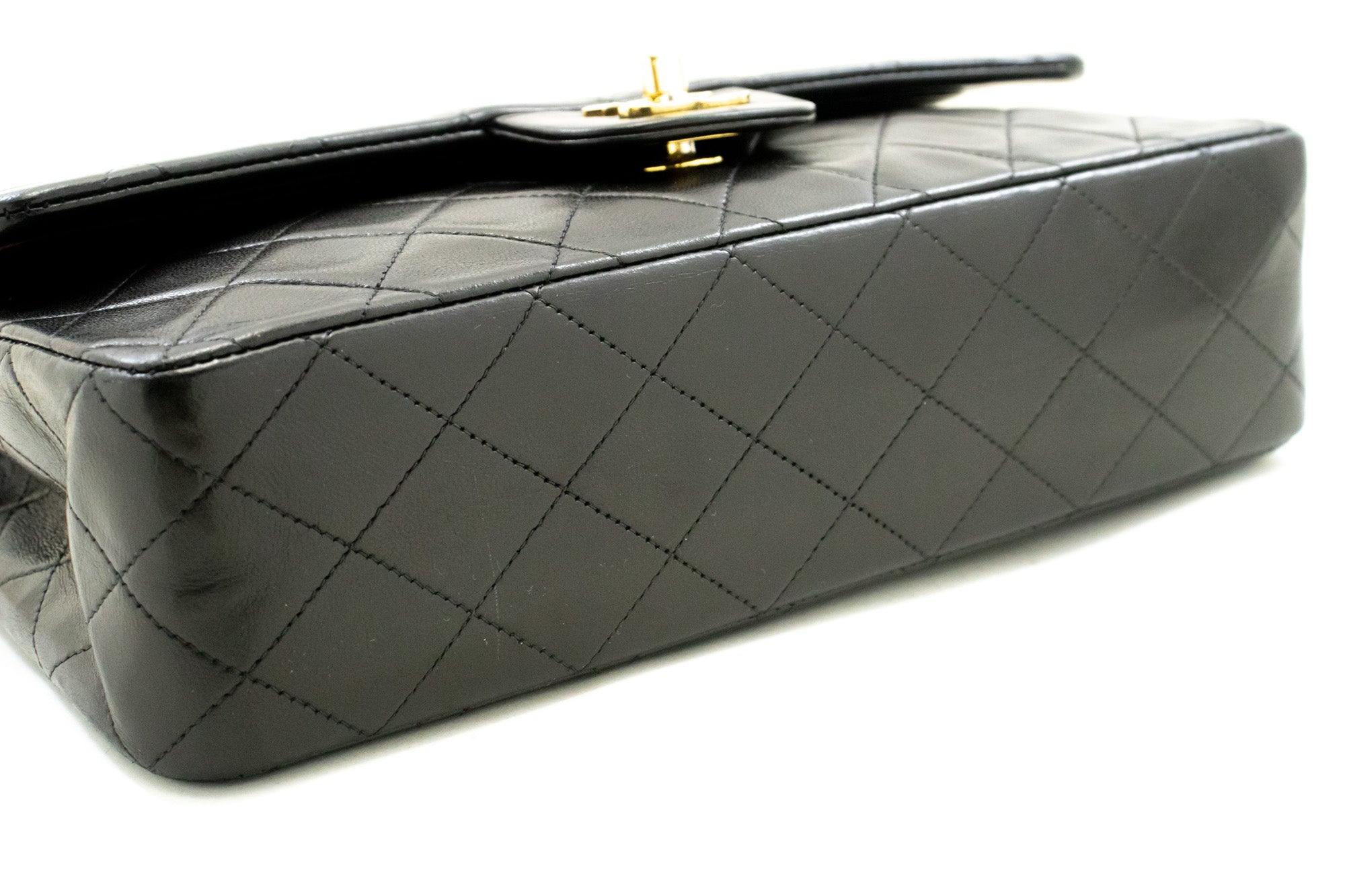 Top Quality Chanel Classic Double New 10 Chain Shoulder Bag Black Lambskin