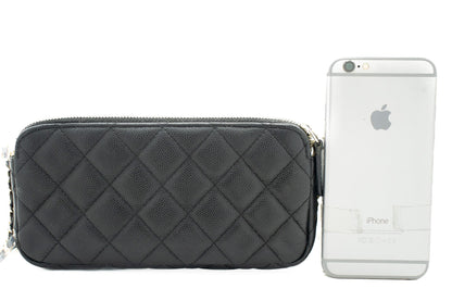 Top Quality Chanel Caviar Wallet On Chain WOC Double Zip Chain Shoulder Bag