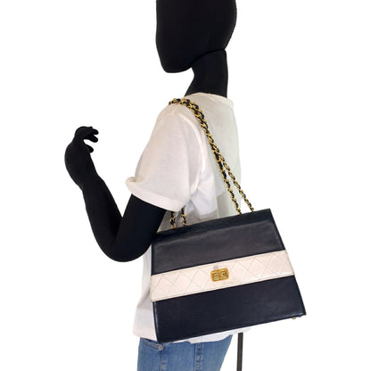 Top Quality Chanel Vintage 2.55 Lambskin Turnlock Shoulder Bag