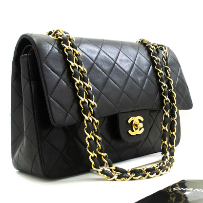 Top Quality Chanel Classic Double New 10 Chain Shoulder Bag Black Lambskin