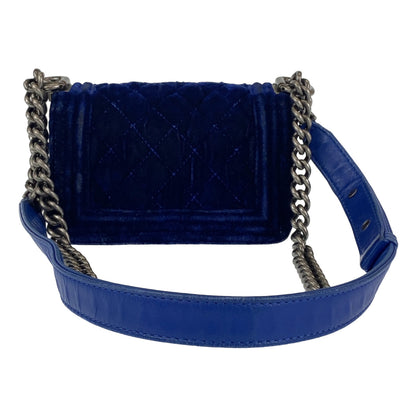 Top Quality Chanel Mini Boy Matelasse Velour Leather Bag