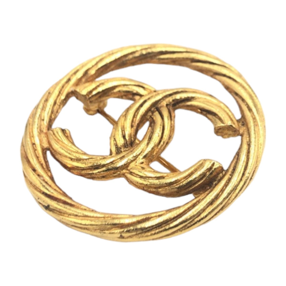 Top Quality Chanel Vintage Gold Metal Brooch