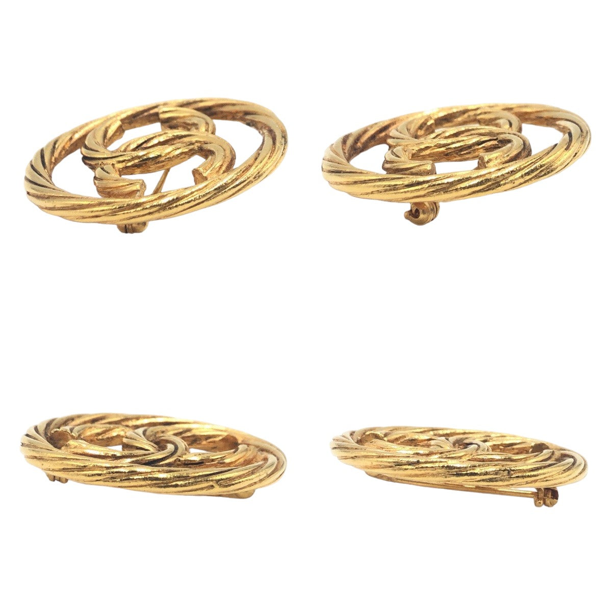Top Quality Chanel Vintage Gold Metal Brooch