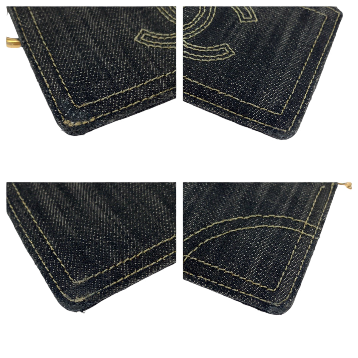Top Quality Chanel Denim Coin Case with Chain