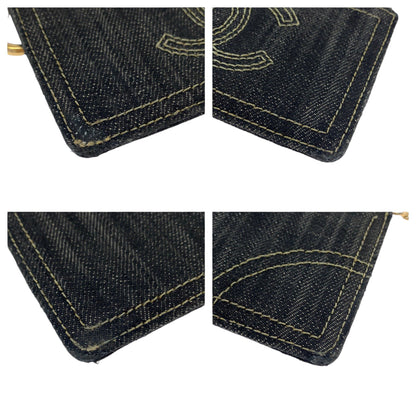 Top Quality Chanel Denim Coin Case with Chain