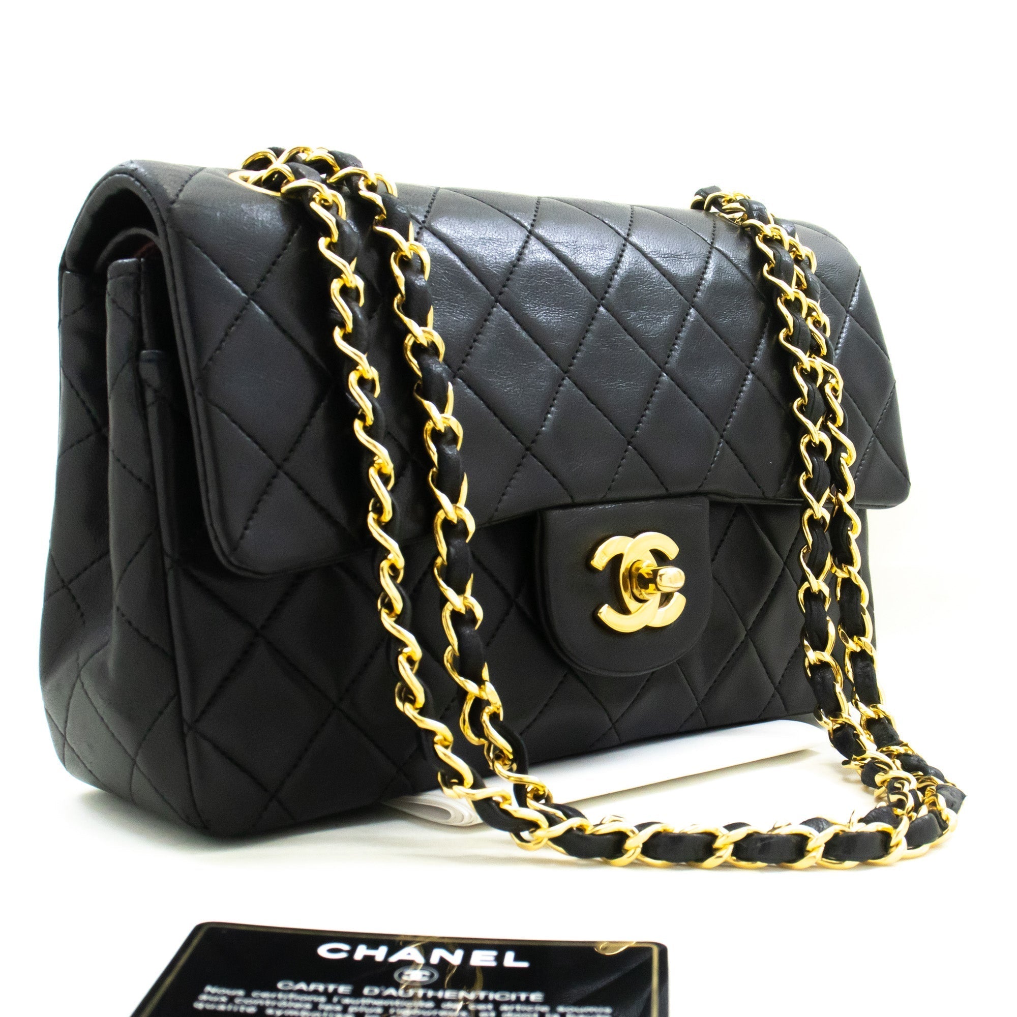 Top Quality Chanel Classic Double New 9 Chain Shoulder Bag Black Lambskin
