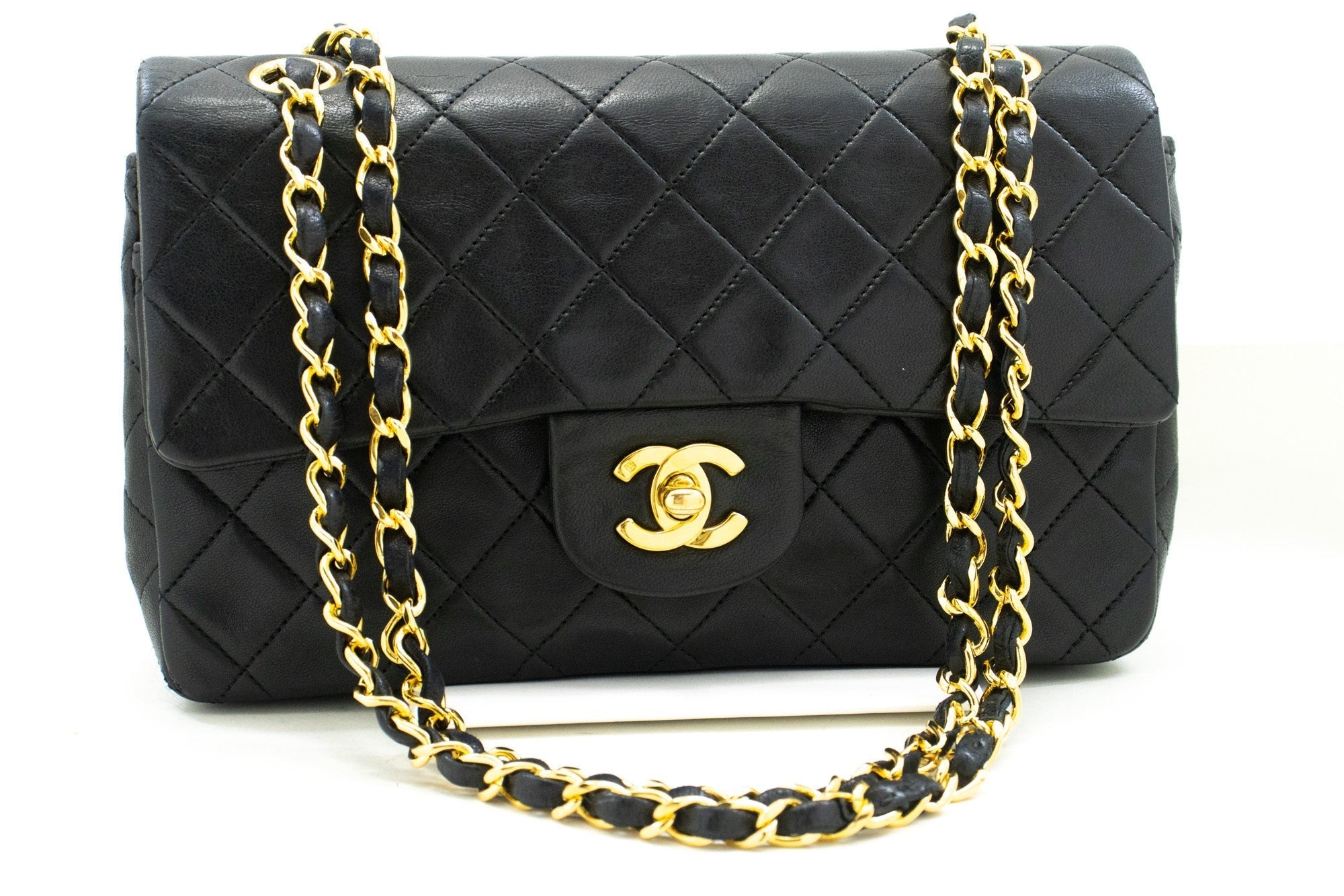 Top Quality Chanel Classic Double New 9 Chain Shoulder Bag Black Lambskin