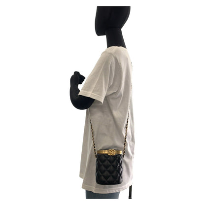 Top Quality Chanel Lambskin Matelasse Coco Mark Vanity Bag