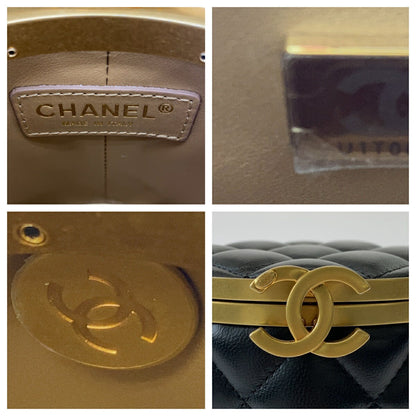 Top Quality Chanel Lambskin Matelasse Coco Mark Vanity Bag