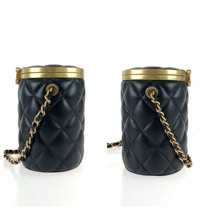 Top Quality Chanel Lambskin Matelasse Coco Mark Vanity Bag
