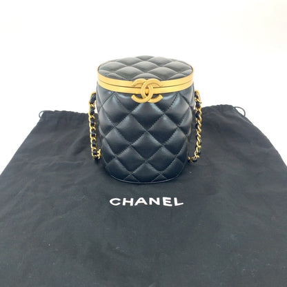 Top Quality Chanel Lambskin Matelasse Coco Mark Vanity Bag
