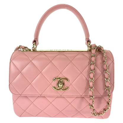 Top Quality Chanel Lambskin Matelasse Turn Lock Logo Handbag