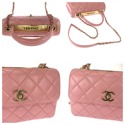 Top Quality Chanel Lambskin Matelasse Turn Lock Logo Handbag