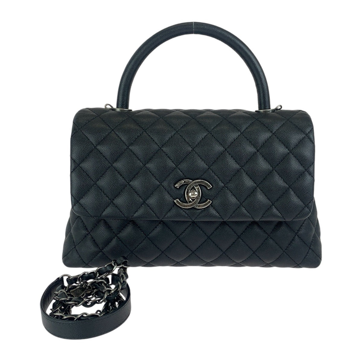 Top Quality Chanel Caviar Coco Handle Large Handbag