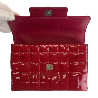 Top Quality Chanel Vintage Chocolate Bar Patent Leather Handbag