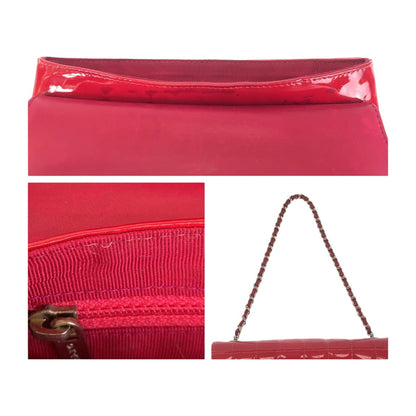 Top Quality Chanel Vintage Chocolate Bar Patent Leather Handbag