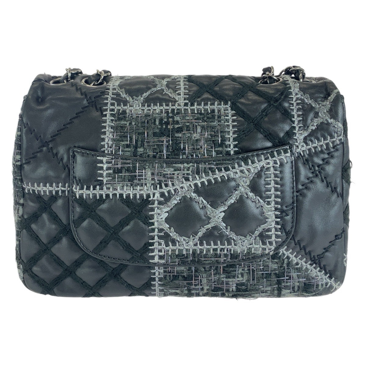 Top Quality Chanel Lambskin Tweed Wild Stitch Patchwork Shoulder Bag