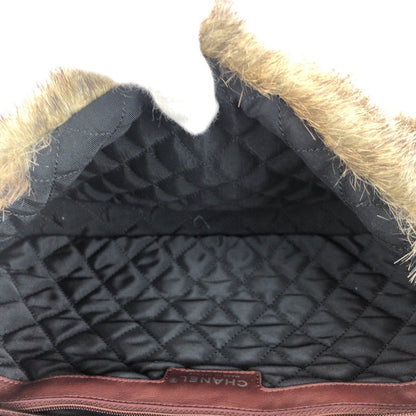 Top Quality Chanel Vintage Coco Mark Turn Lock Fur Shoulder Bag