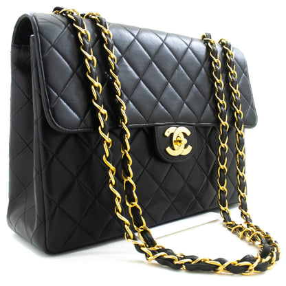 Top Quality Chanel Classic Large 11 Chain Shoulder Bag New Black Lambskin