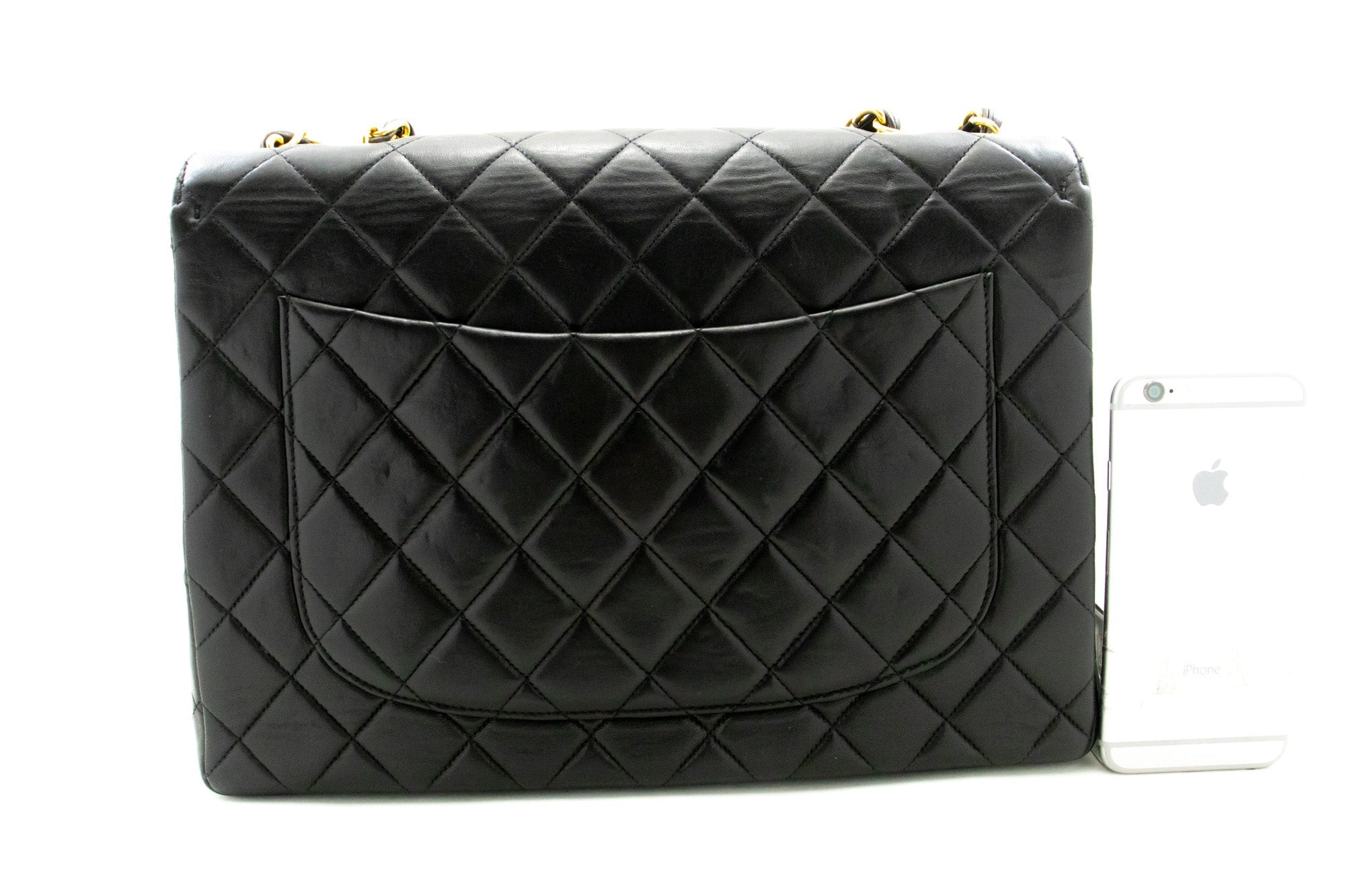 Top Quality Chanel Classic Large 11 Chain Shoulder Bag New Black Lambskin