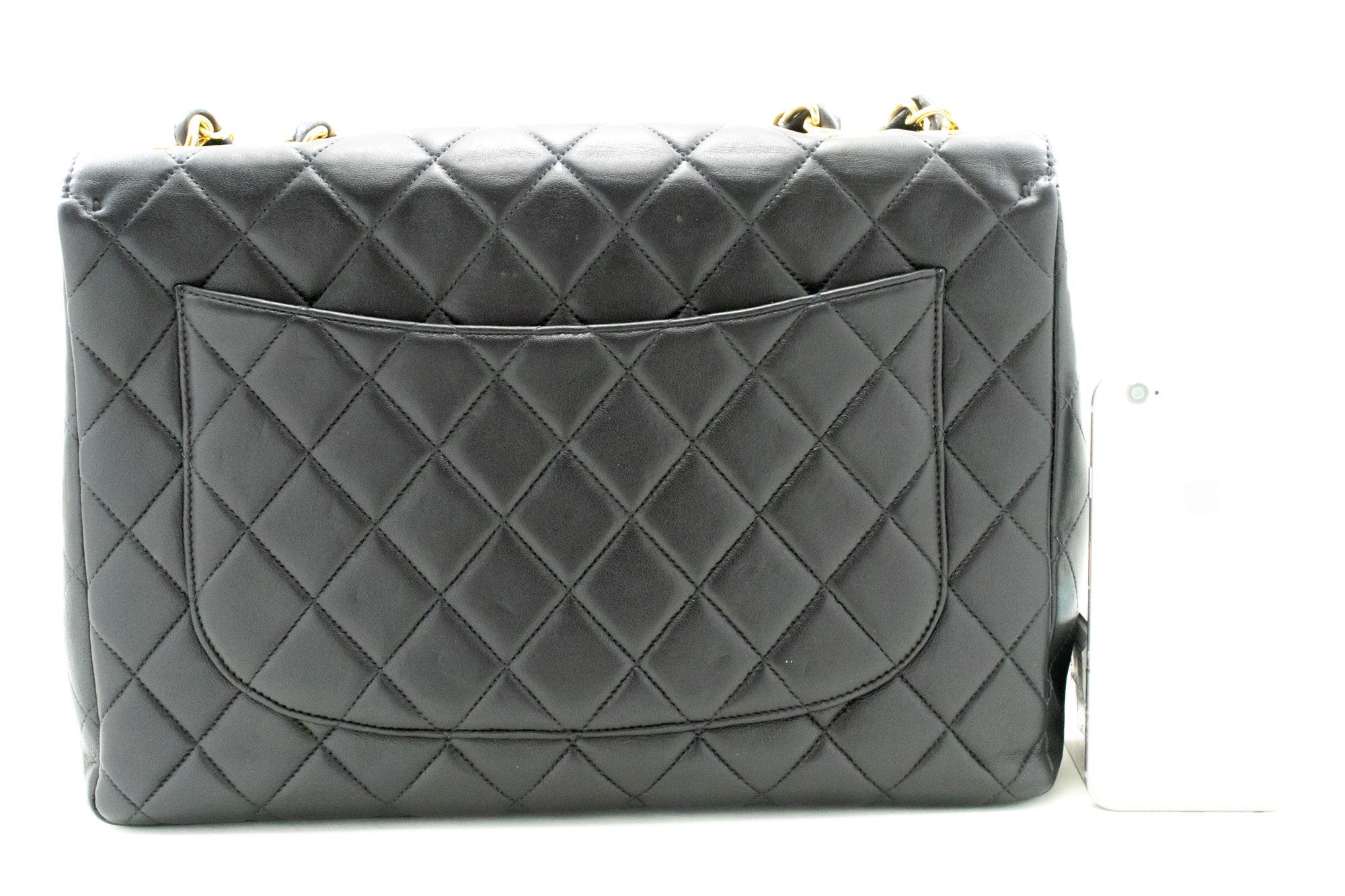 Top Quality Chanel Classic Large 11 Chain Shoulder Bag New Black Lambskin