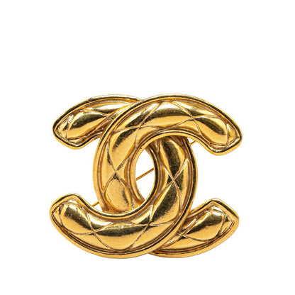 Top Quality Chanel Vintage Coco Mark Brooch Gold Plated