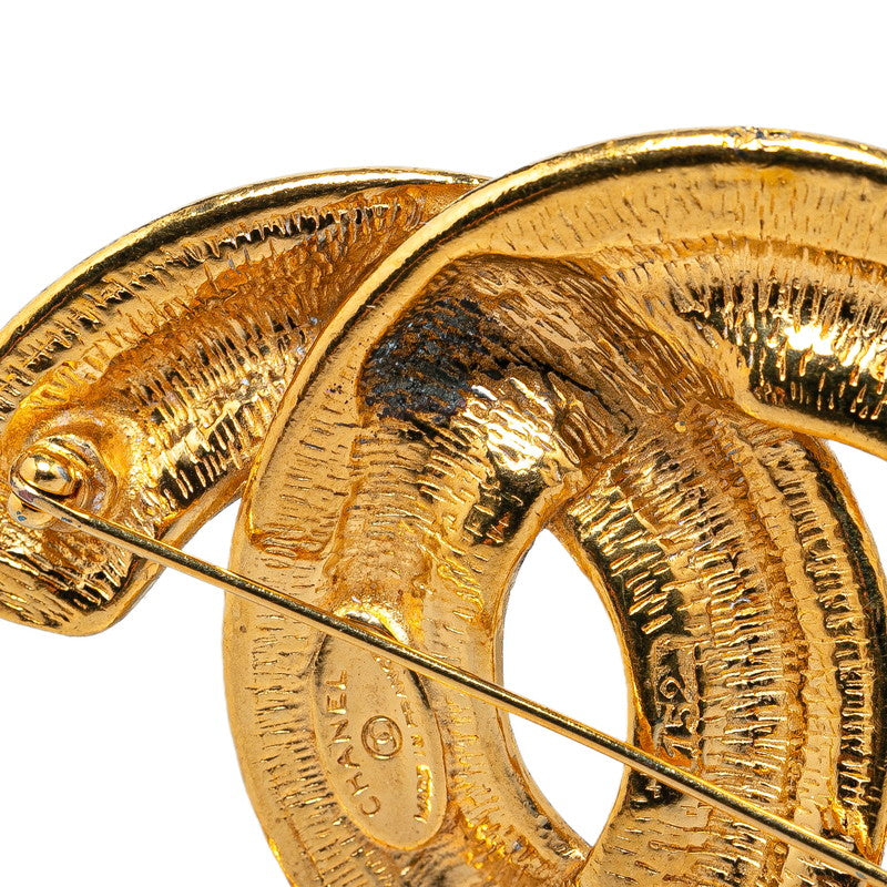 Top Quality Chanel Vintage Coco Mark Brooch Gold Plated