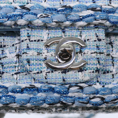 Top Quality Chanel Chain Shoulder Bag Tweed Blue CC Auth 47496A