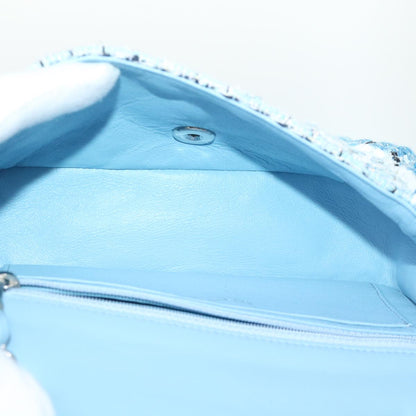 Top Quality Chanel Chain Shoulder Bag Tweed Blue CC Auth 47496A