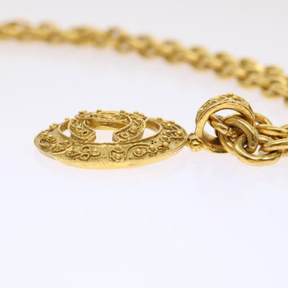 Top Quality Chanel Chain Necklace Gold Tone CC Auth 47582A