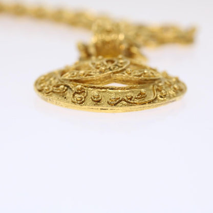 Top Quality Chanel Chain Necklace Gold Tone CC Auth 47582A