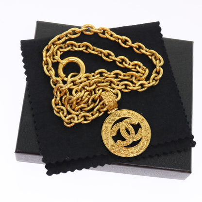 Top Quality Chanel Chain Necklace Gold Tone CC Auth 47582A