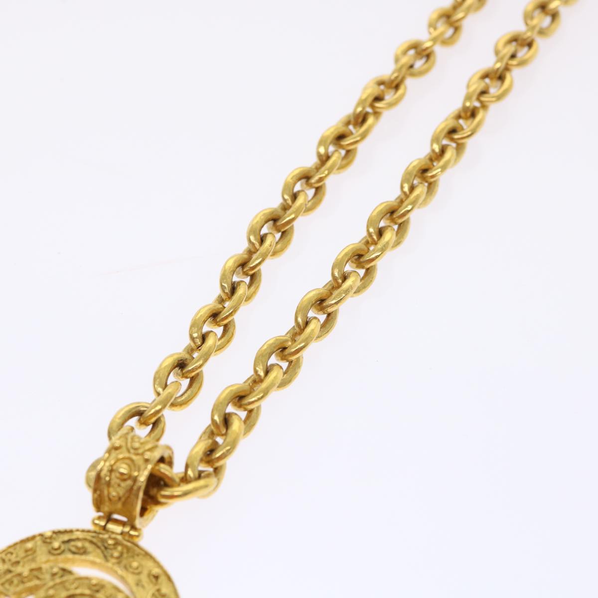 Top Quality Chanel Chain Necklace Gold Tone CC Auth 47582A